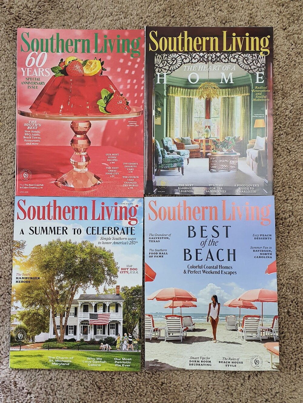 Southern Living Magazine Lot Of 4 Apr To Aug 2026 Issues For Recipe Collectors